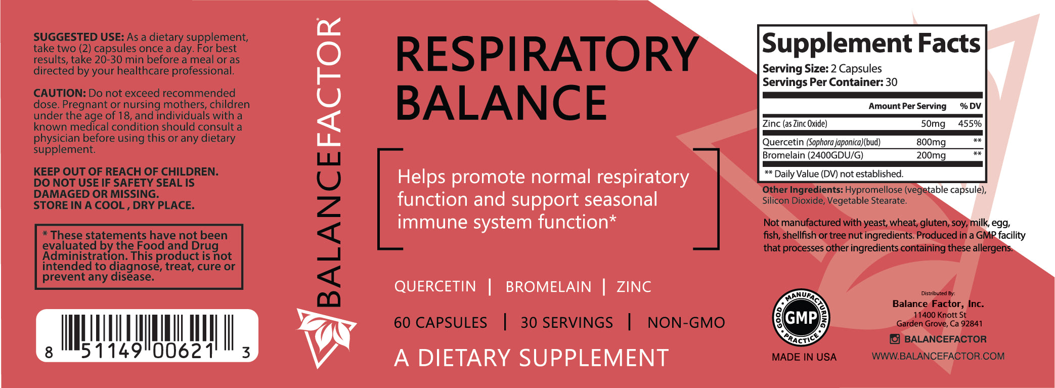 Respiratory Balance Quercetin with Bromelain