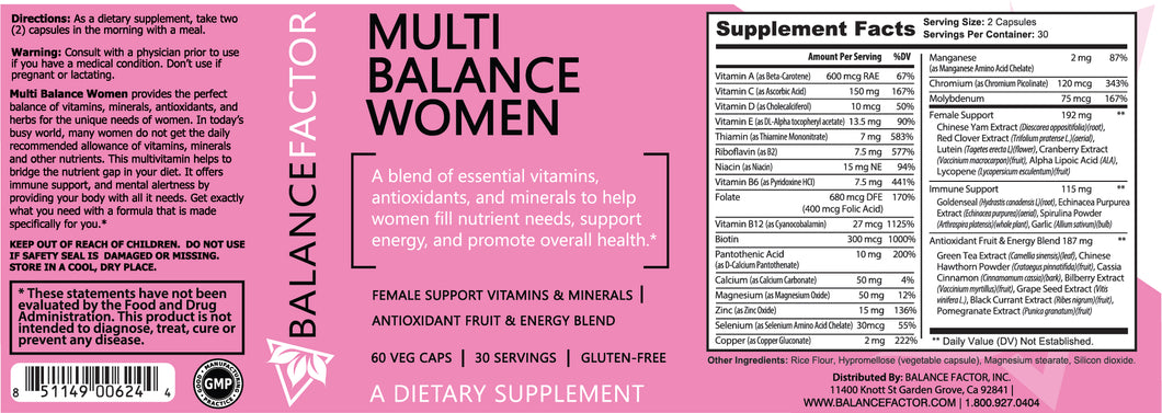 Multi Balance Women   Multivitamin